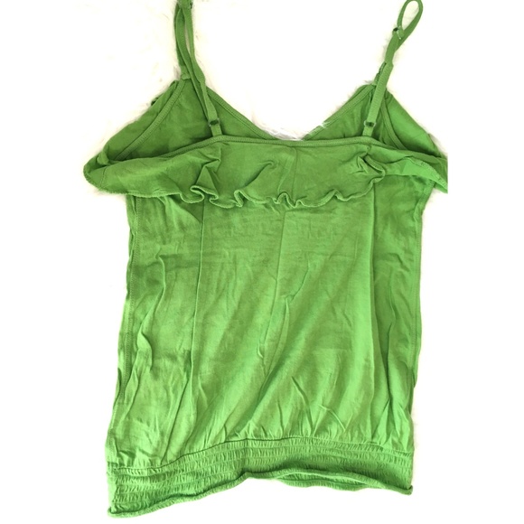 Green Adjustable Straps Juniors Top - Picture 2 of 4